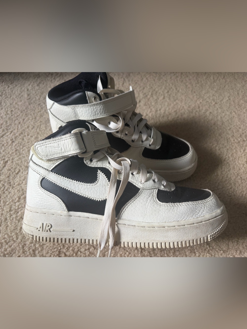 Nike Air Force 1 High Top Sneakers - Black & White